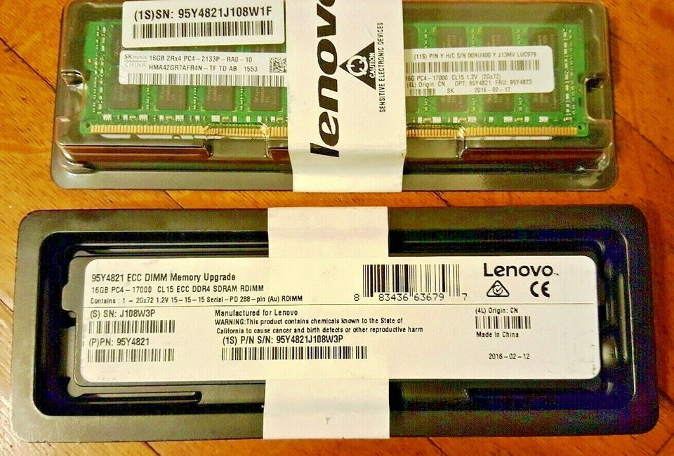 Lenovo 95Y4821 Memory Module 16GB,ECC DDR4 SDRAM RDIMM,Brand New,Factory Sealed - Image 1 of 1