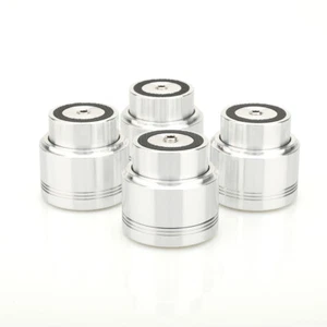 4 Stck. Aluminium Hifi Audio Lautsprecher Isolierung Füße Plattenspieler Pads Ständer 48x42mm - Bild 1 von 6