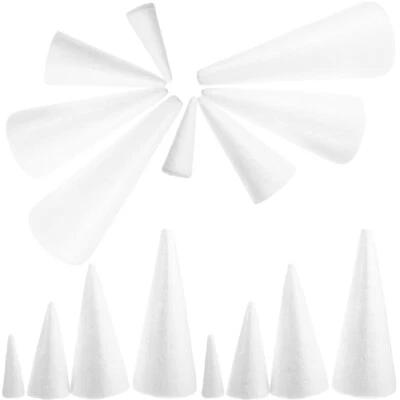 16Pcs Polystyrene Cones Shaped Blank Crafts Christmas - Image 1 of 4