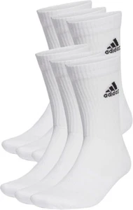 adidas Cushioned 6 Pack Crew Training Socks White Arch Support 11-12.5 - Picture 1 of 1