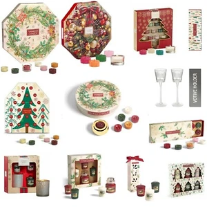 Yankee Candle Advent Calendar Christmas Collection Votive Tealights Holder Set  - Picture 1 of 26