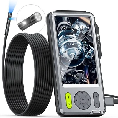 TESLONG 5mm Dual Lens Borescope Inspection Camera HD Industrial Endoscope 16.5FT