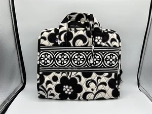 Vera Bradley MAKE-UP REISE FALTBAR/HÄNGEND ORGANIZER SCHWARZ WEISS PAISLEY - Bild 1 von 12