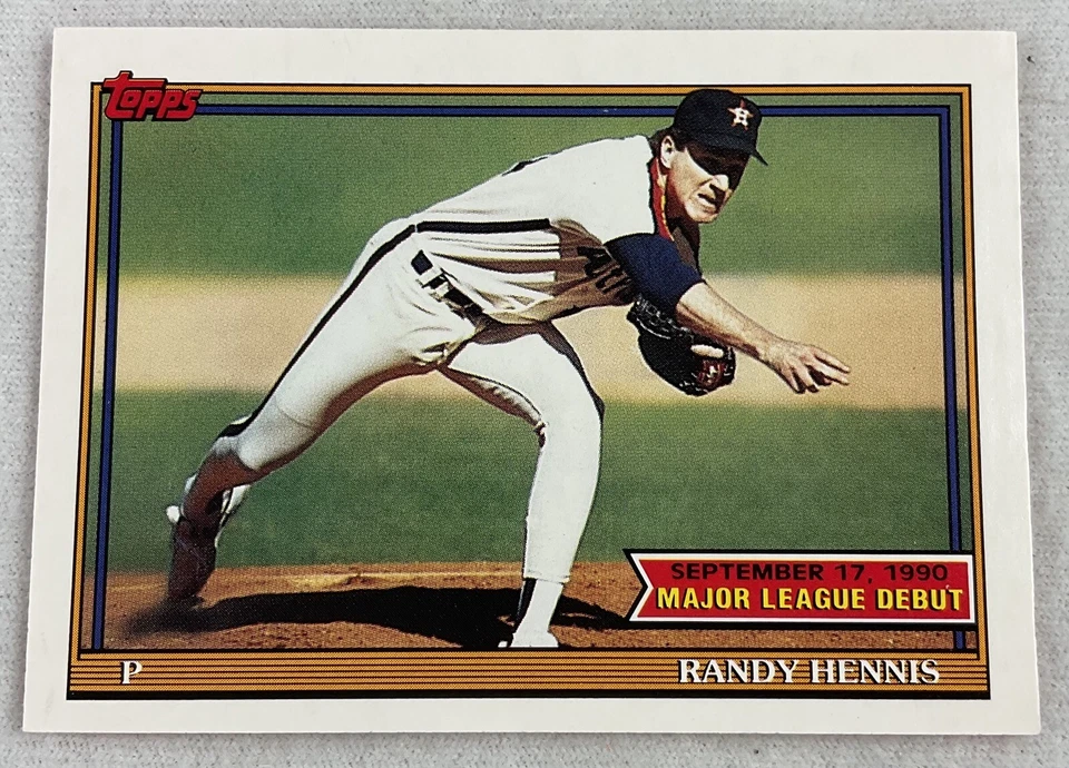 1990 Topps Major League Debut Card #066-Randy Hennis, Houston Astros - Image 1 of 1