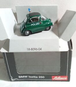 SCHUCO 1:43 SCALE BMW ISETTA 250 GERMAN POLICE CAR - POLIZEI - 0 2100 - BOXED