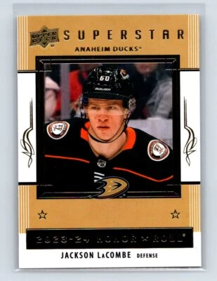 2023-24 UD Series 2 Honor Roll  #HR43 Jackson LaCombe Anaheim Ducks - Image 1 of 2