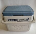VTG Rare Coleman Personal 8 Cooler 8qt 5272 Off White/Steel Blue Lid Made in USA