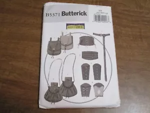 BUTTERICK MAKING HISTORY MODELLO DA CUCIRE B5371 BRETELLE DA POLSO CORSETTO TASCHE CINTURA - Foto 1 di 2
