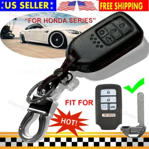 Funda protectora de cuero genuino para automóvil remoto para Honda 5B Civic llave inteligente - Imagen 1 de 7