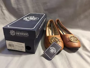 Harborsides Memory Foam Comfort Flats "Anabel", Cognac, Women's Size 10M - NEW - Picture 1 of 15