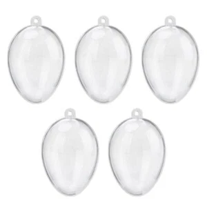 2025/5 PCS Clear Plastic Christmas Balls Baubles Sphere Fillable Xmas Tree Ornam - Picture 1 of 11