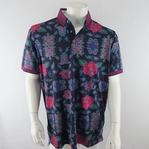 Greyson Golf Mountain Laurel Polo Shirt Mens Large Raven Blue - Picture 1 of 9