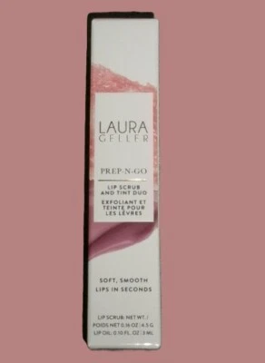 Laura Geller Prep-N-Go скраб для губ и оттенок дуэт первое место 0,16 НОВЫЙ - Изображение 1 из 4