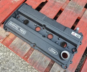 Refurbished Ford DOHC Rocker Cover 1.6 1.8 2.0 Black Wrinkle Powder Coat Escort - Picture 1 of 11