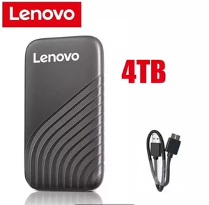 Lenovo Hard Disk Esterno 4TB Ssd Portatile TypeC Ad Alta Velocità - Picture 1 of 4