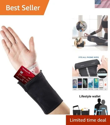 Легкий 2 кармана запястье бумажник - стильный держатель телефона для путешествий и спорта - Изображение 1 из 4