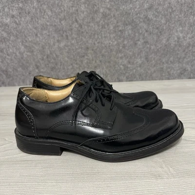 Croft & Barrow Bowman черный кожаный Оксфорд платье туфли Sz 9 М мужской iCore - Изображение 1 из 4