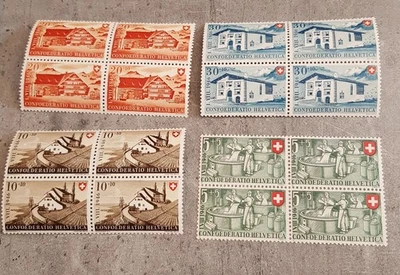 HELVETIA-1946-PRO PATRIA- IN BLOCKS OF FOUR MNH - Image 1 of 2