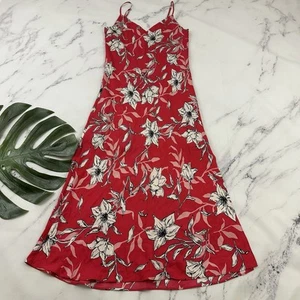 Rag and Bone Mallory Damen-Schlupfkleid Größe 4 rot schwarz Blumenmuster Seidenmischung - Bild 1 von 11