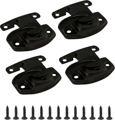 4 Pack Black Buckles Metal Table Latches Dining Table Locks Heavy Duty Buckles L - Image 1 of 4