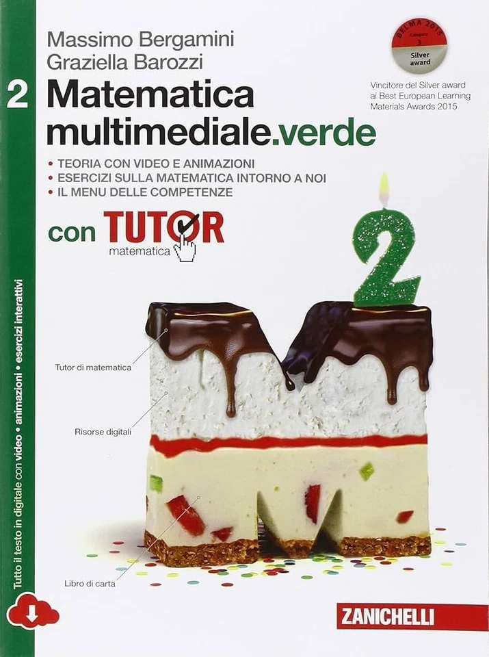 MATEMATICA MULTIMEDIALE.VERDE. VOL. 2 PER LE SCUOLE SUPERIORI. NUOVO - Immagine 1 di 1