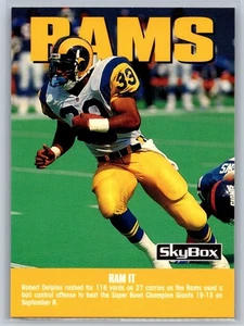 1992 Skybox Impact - Robert Delpino #290 - Team Checkliste Rams - Bild 1 von 2