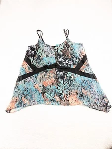 NWT Maurices Women's Spaghetti Strap Swing Cami Lined Shark Bite Hem 0 - Picture 1 of 7