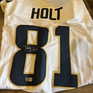 Torry Holt Signed White Jersey Beckett Authenticated - Picture 1 of 3