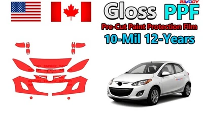 10mil Gloss PreCut PPF Paint Protection Film For Mazda Mazda 2 Sport 2011-2014 - Image 1 of 4