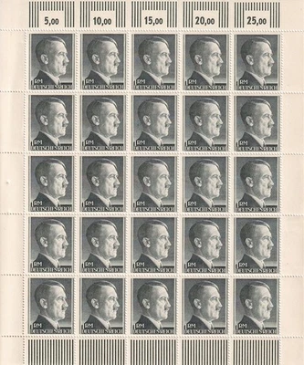 Stamp Germany Mi 799 Sc 524 Sheet 1941 WWII Fascism War Era Hitler German MNH F - Image 1 of 2