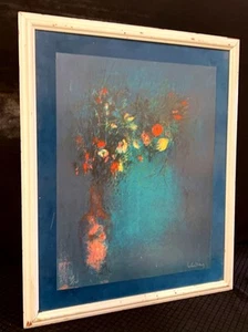 Hoi Lebadang "Floral Still Life" Artist Proof Lithograph, Signed numbered framed - Imagen 1 de 11