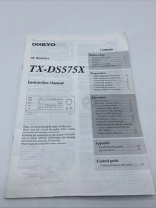 TX-DS575X ONKYO AV-Receiver Bedienungsanleitung - Bild 1 von 5
