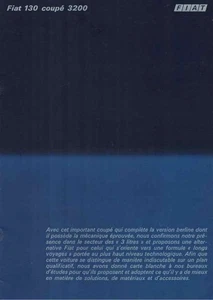 Catalogue Brochure Fiat 130 Coupé 1971 France - Picture 1 of 2