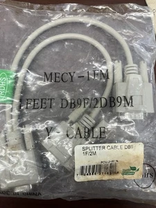 MECY-1FM DB9F/2DB9M Y-Cable Splitter Cable DB9 1F/2m - Afbeelding 1 van 6
