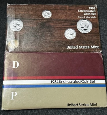 1984 & 1985 U.S. Mint Uncirculated Coin Sets Philadelphia & Denver (P & D)  OGP - Image 1 of 4