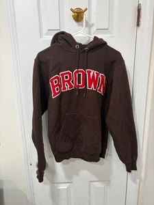 Brown University - Felpa con cappuccio - Donna - XS - Champion - Logo ricamato - Marrone - Foto 1 di 6