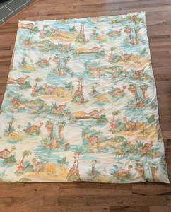 RARE Vintage The Land Before Time Twin Comforter Bedding Blanket 1987 Littlefoot - Picture 1 of 17