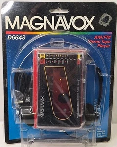 Vintage Magnavox D6648 Am/FM Stereo Tape Player Headphone New Old Stock Sealed - Picture 1 of 3