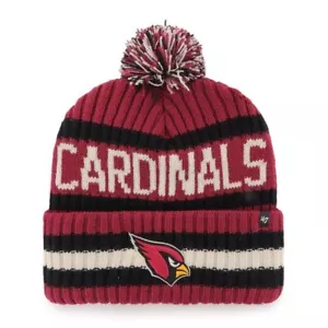 '47 Arizona Cardinals Red Bering Pom Cuffed Knit Hat - Picture 1 of 2