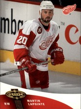 2000-01 Upper Deck Heroes Red Wings Hockey Card #43 Martin Lapointe 