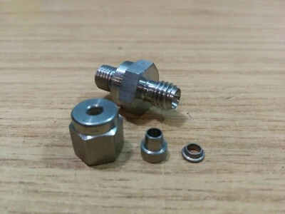 Stainless Steel 1/8" Tube Compression Union 1/8" -2 SAE Male Stud Coupling * - Image 1 of 3