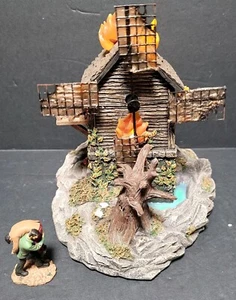 Hawthorne Village Universal Monsters FRANKENSTEIN'S BURNING WINDMILL With Figure - Picture 1 of 4