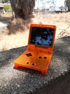 Nintendo Gameboy Advance GBA SP IPS v2 mod retroiluminado naranja fuego - Imagen 1 de 5