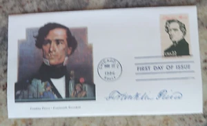 PRESIDENT FRANKLIN PIERCE FLEETWOOD CACHET 1986 FDC VF UNADDR - Picture 1 of 1