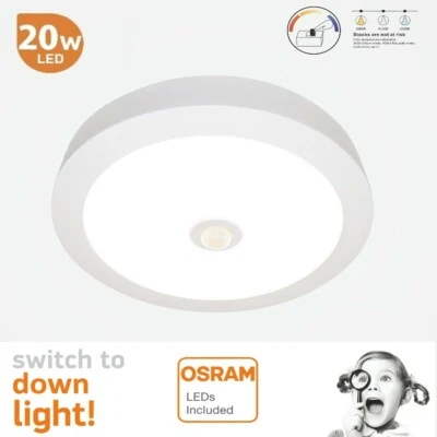 LED Deckenleuchte mit Bewegungsmelder CCT Deckenlampe Flurlampe 24W Sensor Lampe - Bild 1 von 4