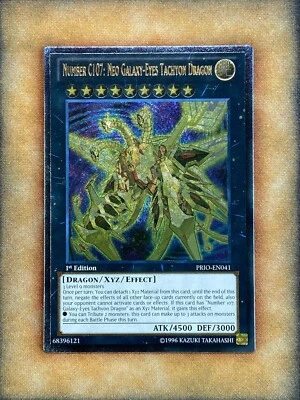 Yugioh Number C107: Neo Galaxy-Eyes Tachyon Dragon PRIO-EN041 Ultimate 1st NM - Image 1 of 2