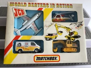 ✅Vintage 1987 Matchbox G3 JCB "World Beaters in Action" (FE07-39R2/2) - Picture 1 of 9