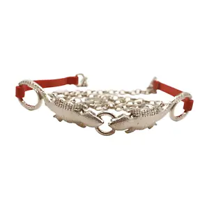 Women Silver Metal Chain Gecko Lizard Charms Funcky Style Belt Red Band S M L - Picture 1 of 23