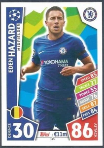 TOPPS MATCH ATTAX CHAMPIONS LEAGUE 2017-18- #123-CHELSEA-EDEN HAZARD - Picture 1 of 1
