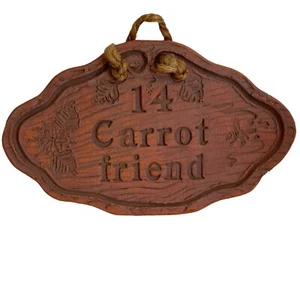 Lynda Pollard Ceramic Wall Sign Plaque "14 Carrot Friend" Native American EUC - Picture 1 of 7